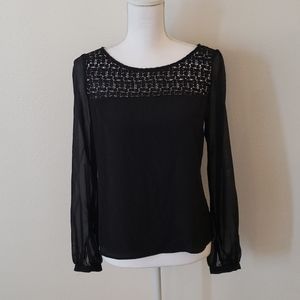 Sheer Lace Front Top